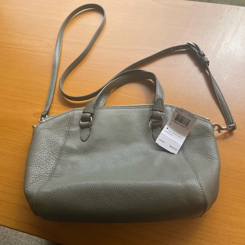 Coach Olive Pebbled Leather Mini Satchel